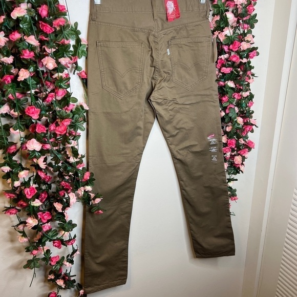 🌹Levi’s Khaki 514 Slim Trouser Pants Mens Casual Chino Pants NWT Casual 0110 - Picture 6 of 11